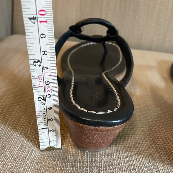 Bernardo Leather, Black, Wedge Sandals, sz 7.5 - Picture 7 of 7